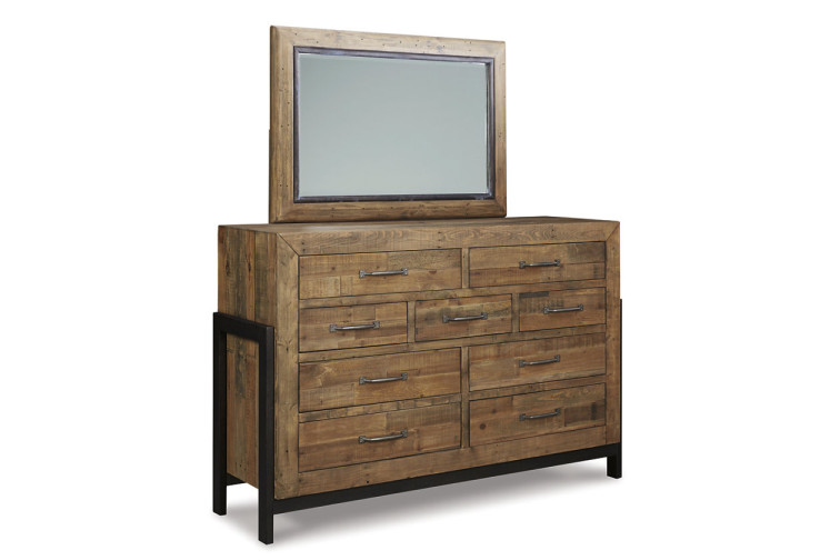 Sommerford 9 Drawer Dresser and Mirror • Mirrored Dressers