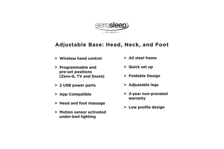 Ashley Sleep Align Best King Adjustable Base • Power Bases