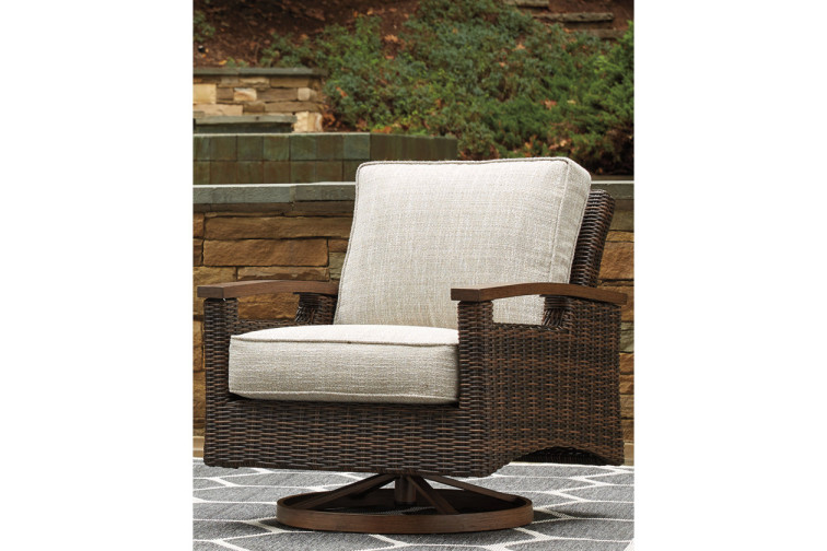 Paradise Trail Nuvella Outdoor Swivel Lounge Chair Set of 2 • Patio Chairs