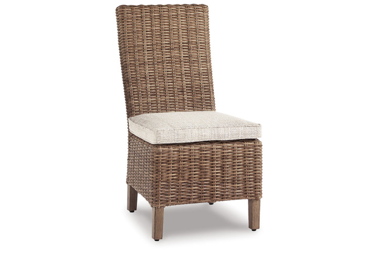 Beachcroft Outdoor Side Chair with Nuvella Cushion Set of 2 • Outdoor Dining Chairs