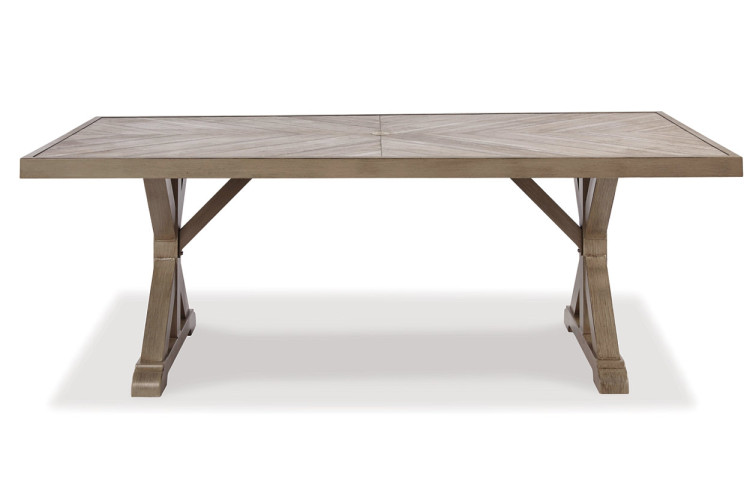 Beachcroft Outdoor Dining Table with Umbrella Option • Outdoor Dining Tables