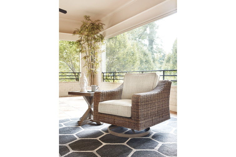 Beachcroft Nuvella Outdoor Swivel Lounge Chair • Patio Chairs