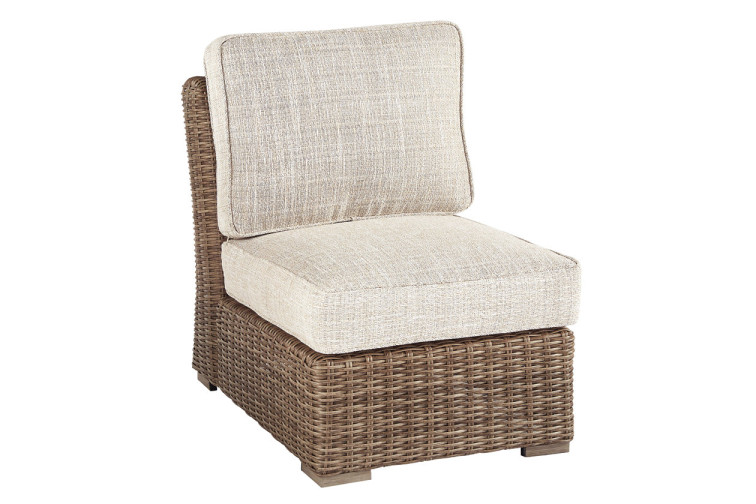 Beachcroft Outdoor Armless Chair with Nuvella Cushion • Patio Chairs