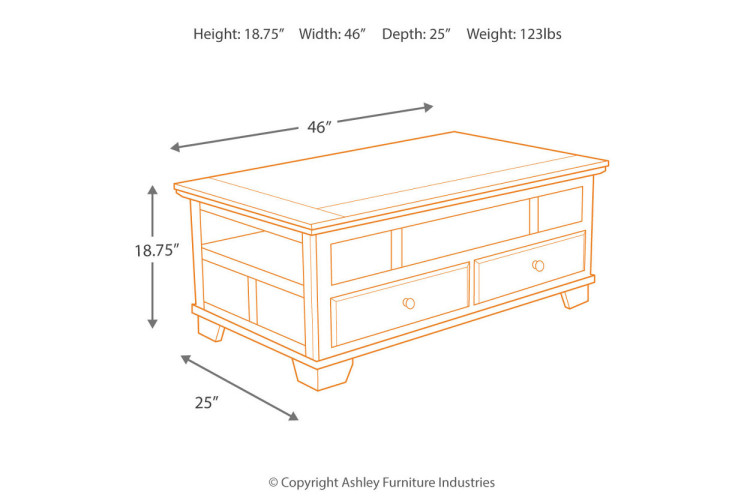 Gately Coffee Table with Lift Top • Coffee Tables