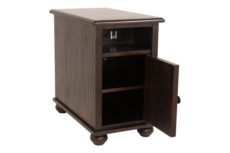 Barilanni Chairside End Table with USB Ports & Outlets • Sale 70%