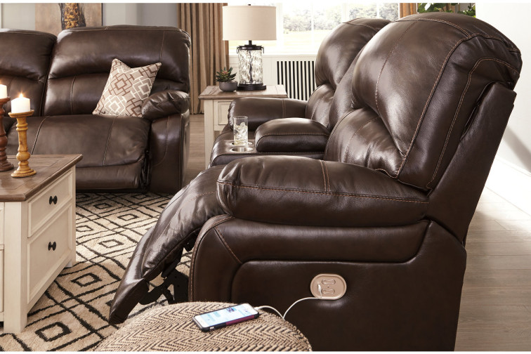 Hallstrung Dual Power Reclining Sofa • Reclining Furniture