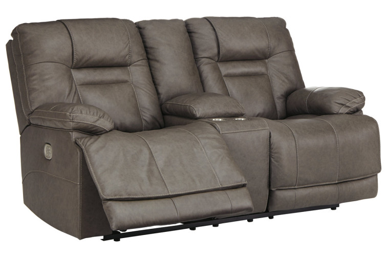 Wurstrow Triple Power Reclining Loveseat with Console • Reclining Furniture