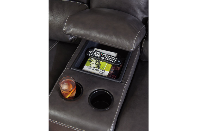 McCaskill Manual Reclining Loveseat with Console • Home Theater Seating