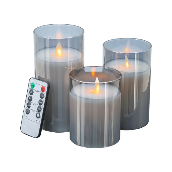Candle Holder (3 Pieces)  Smoke • Candle Holders