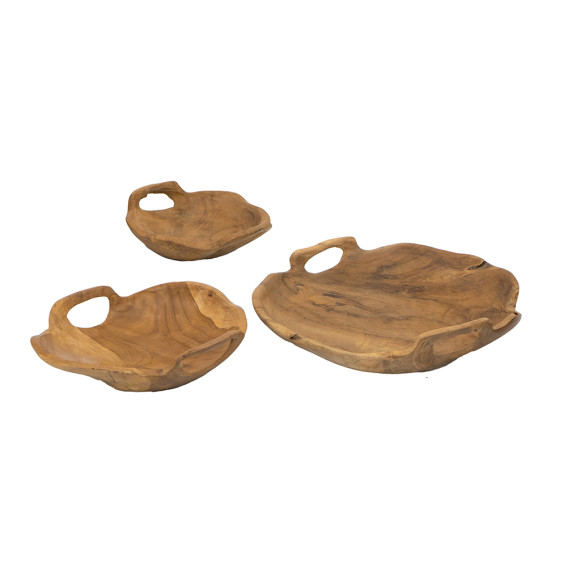 Decorative  Tray  Teak Bowl • Decorative Trays