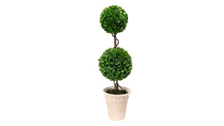 decorative  Faux Boxwood Topiary-Double Sphere