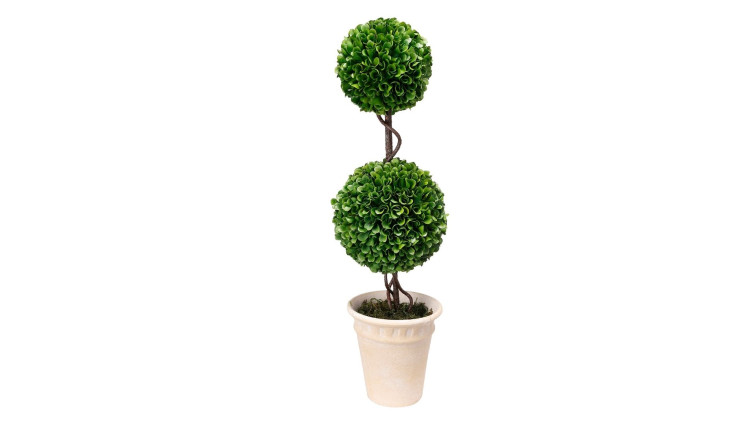 decorative  Faux Boxwood Topiary-Double Sphere • Outlet