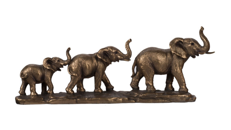 Decorative Elephant Family Statue • Decorative Objects