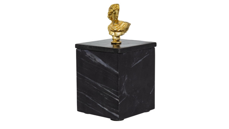 Decorative Black Marble Box • Decorative Objects