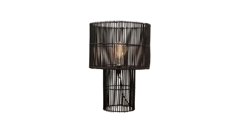 Rattan black lamp Dozza • Table Lamps