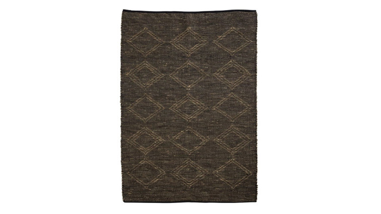 Large cotton and seagrass rug with rhombus • Accent Rugs
