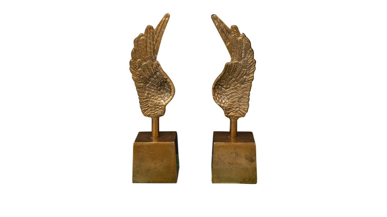 Bookends golden wings