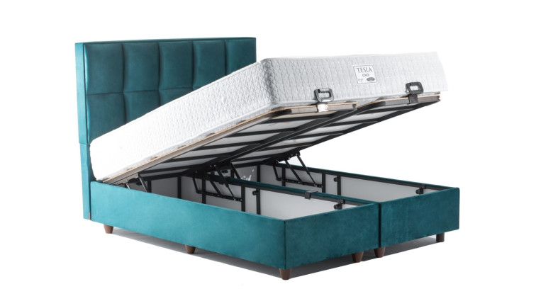 Storage Bed Kuante Strong Dark Turquoise 160x200 • Storage Bed