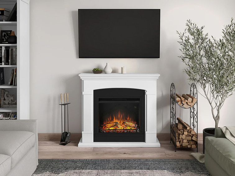 Fireplace & Frame Helmi Pure White • Fireplace