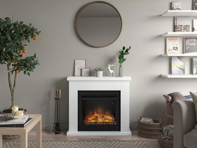 Fireplace & Frame Hagen Pure White • Fireplace