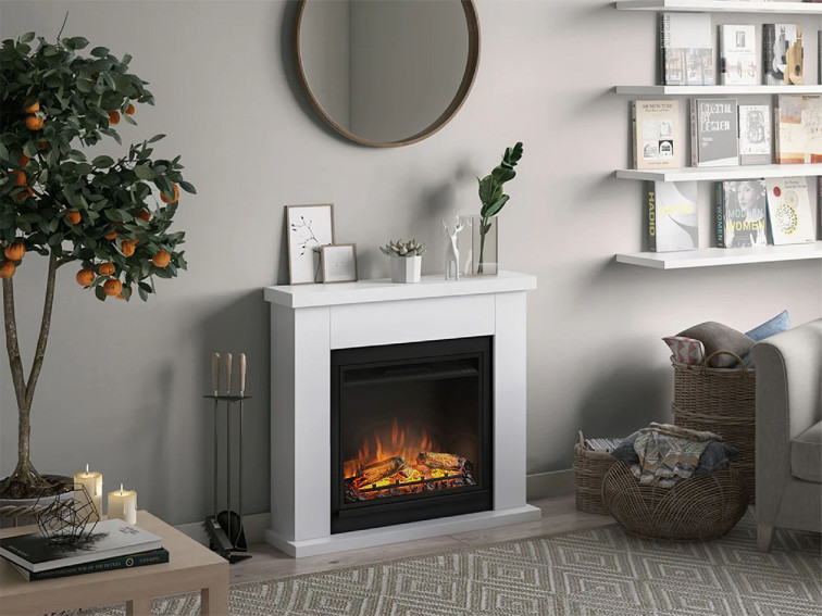 Fireplace & Frame Frode Pure White • Fireplace