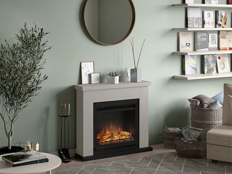 Fireplace & Frame Frode Light Beige • Fireplace
