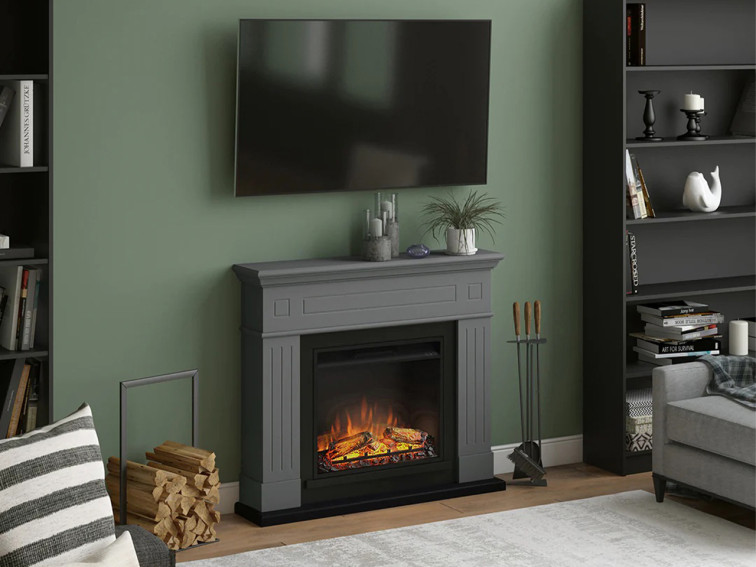 Fireplace & Frame Larsen Solid Grey • Fireplace