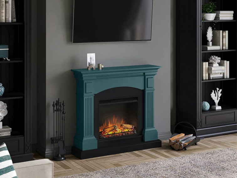 Fireplace & Frame Magna Soft Turquoise • Fireplace