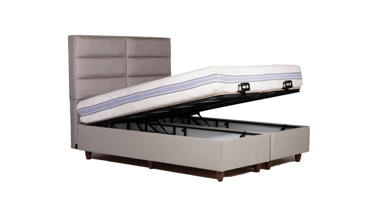 Storage Bed Armoni Gray 160x200 • Storage Bed