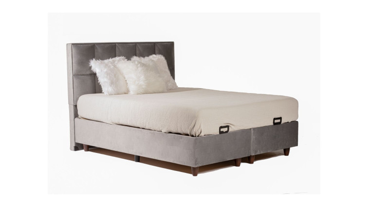 Storage Bed Kuante Light Gray 160x200 • Storage Bed