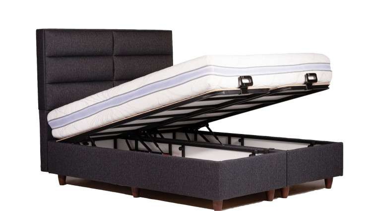 Storage Bed Armoni Dark Gray 180x200 • Storage Bed