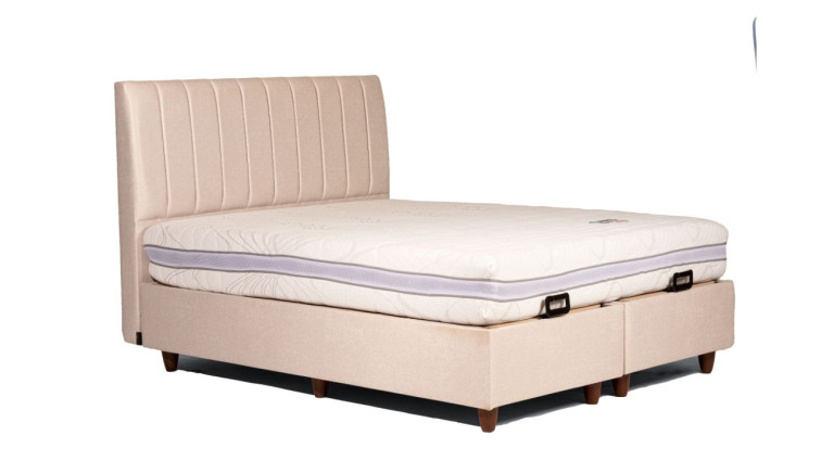 Storage Bed  Cotton ZERO-Cream 180x200 • Storage Bed