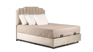 Storage Bed Atlanta Leon Cream 180x200