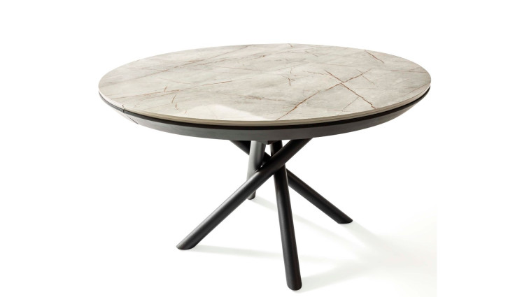 table მაგიდა OCEAN white 130X130/230 • Dining Room Tables