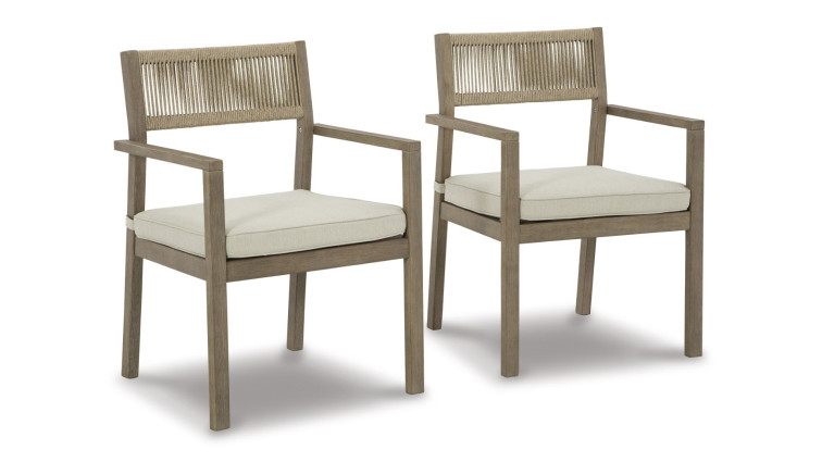 Aria Plains Arm Chair with Cushion • Outdoor Dining Chairs