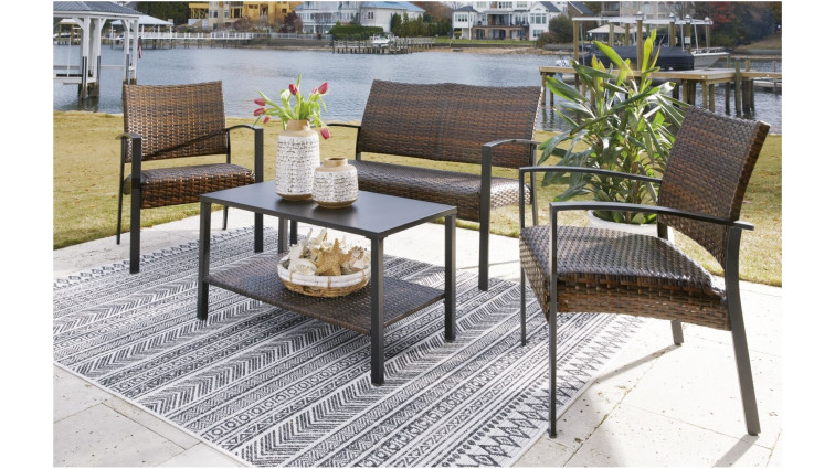 Zariyah მაგიდა,ორ ადგილიანი დივანი&ორი სკამი • Outdoor Bistro Sets