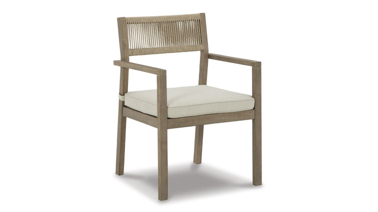 Aria Plains Arm Chair with Cushion • Outdoor Dining Chairs