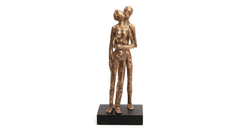 DECORATE FIGURINE COUPLE GOLDEN • Decorative Objects