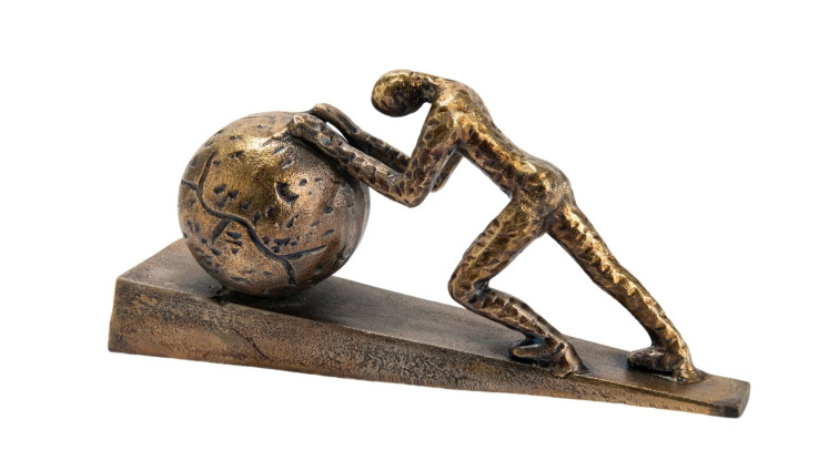 SCULPTURE HOMME PLANETE • Decorative Objects