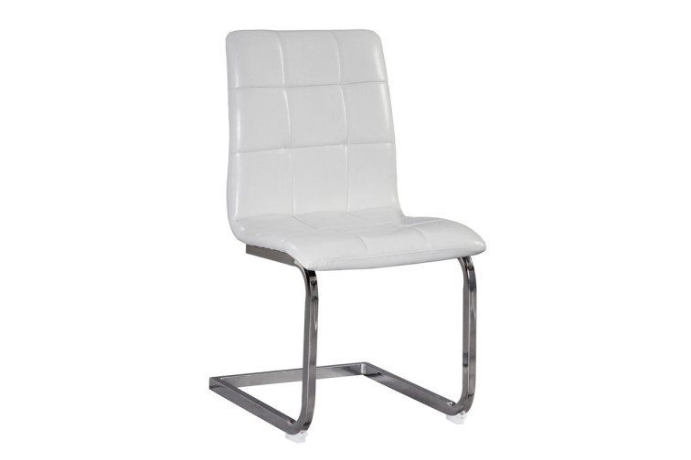 Madanere Dining Chair (Set of 4) –  White/Chrome Finish