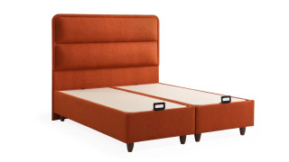 Storage Bed Larissa Terracotta  160/200