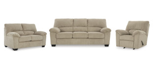 კომპლექტი SimpleJoy S3 – დივანის, ორიანის და რექლაინერის სამეული 