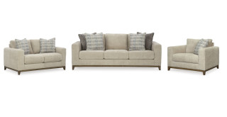 კომპლექტი Parklynn S3 – დივანის, ორიანის და სავარძლის სამეული 