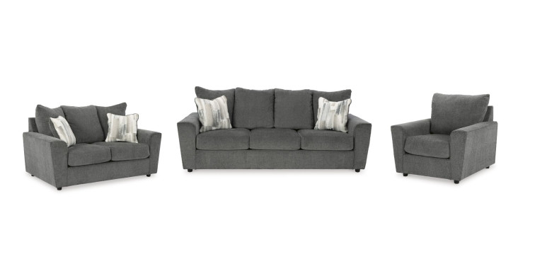 კომპლექტი Stairatt S3 – დივანის, ორიანის და სავარძლის სამეული 