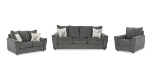 კომპლექტი Stairatt S3 – დივანის, ორიანის და სავარძლის სამეული 