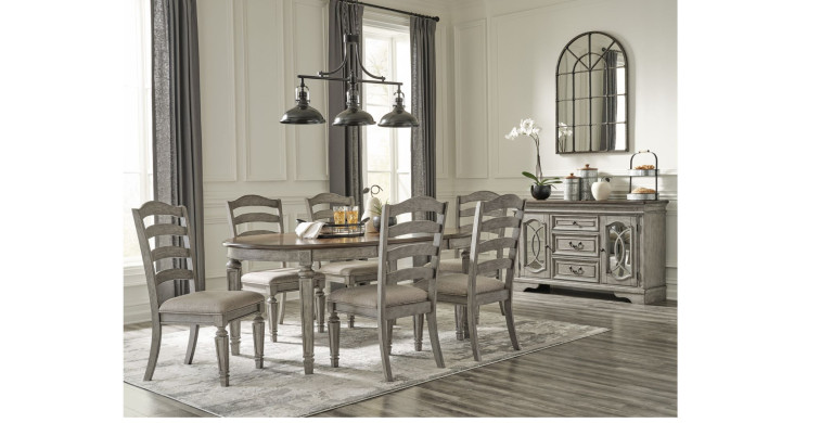 კომპლექტი Lodenbay S7 – მაგიდა 6 სკამით 