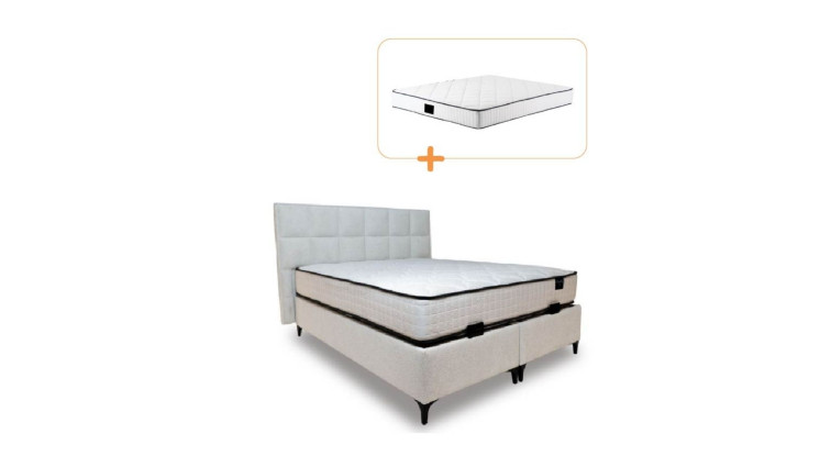 სათავსოიანი საწოლი მატრასით Atlas  160/200 – საწოლი სათავსოთი 