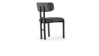 სკამი Double შავ-თეთრი – სასადილო სკამი 