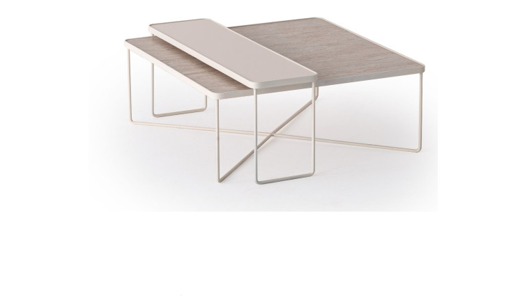 ჟურნალის მაგიდის კომპლექტი Calimera კრემისფერი – ჟურნალის მაგიდა 