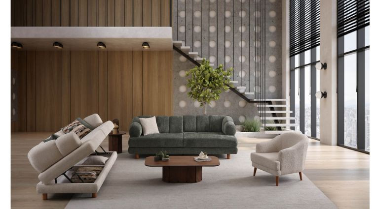 დივანი LION  კრემისფერი – დივანი იაფად 